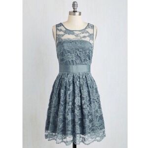 Anthropologie BB Dakota When The Night Comes Lace Dress Smoke 18